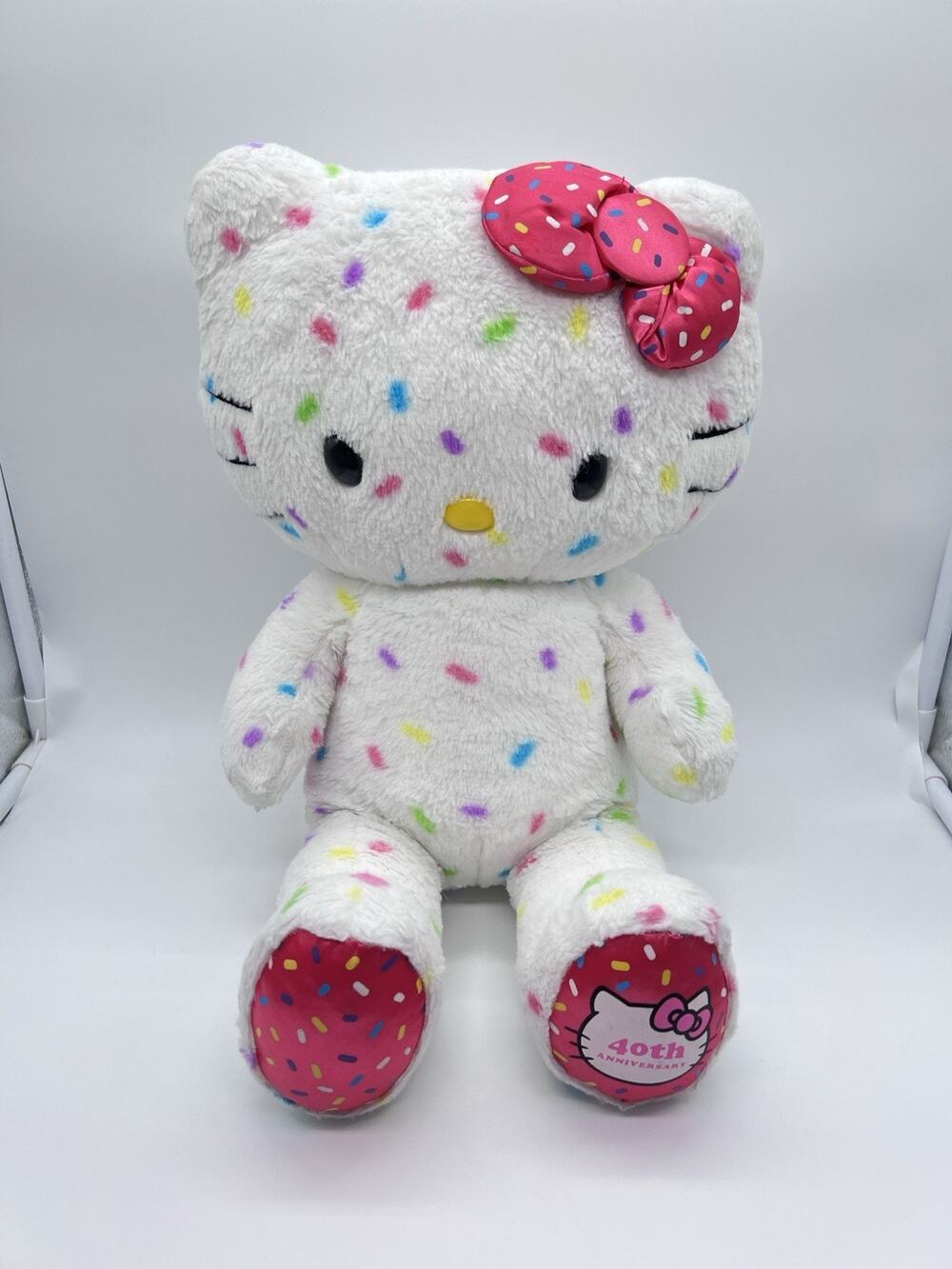 Build A Bear Sanrio Hello Kitty 40th Anniversary Plush Confetti Sprinkles W/Bow